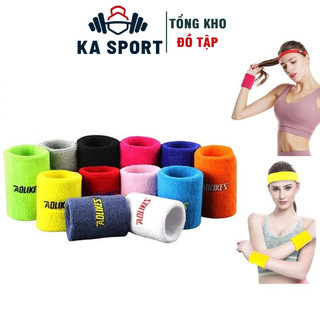 Băng Cổ Tay, Chặn Mồ Hôi Tay 8cm Chất Cotton Siêu Thấm Hút Mềm Mại Aolikes