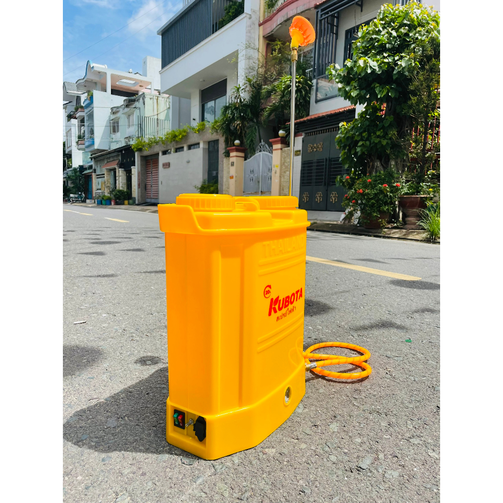 Bình phun thuốc trừ sâu bằng điện KUBOTA 20 lít 2 bơm áp mạnh - Công nghệ Thái Lan - Bình xịt điện - Bình phun khử khuẩn