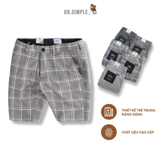 Quần Đùi Nam, Short Âu Nam GRSIMPLE Không bai dão, phom ôm, kẻ sọc trẻ trung (BT112)