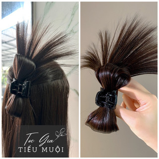 Tóc giả búi kẹp nửa đầu tỉa đuôi gà