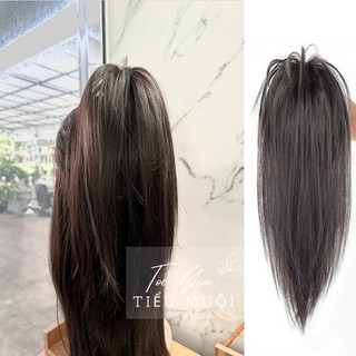 Tóc giả ngoặm nửa đầu buộc cao dáng thẳng