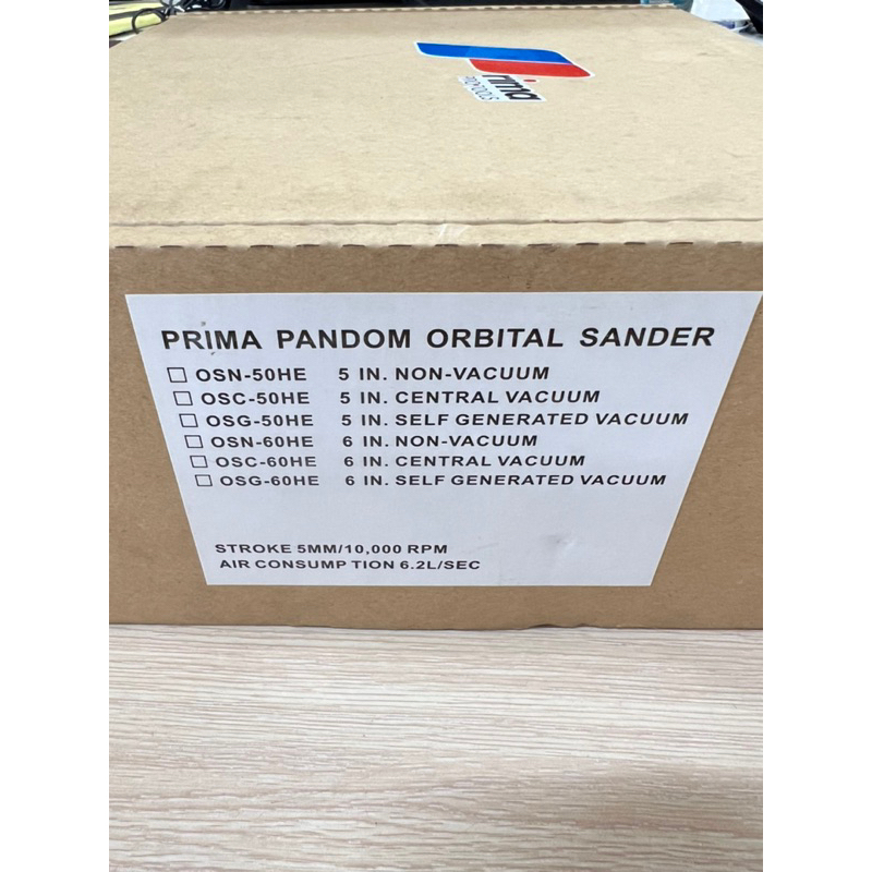 Máy chà nhám hút bụi tròn Prima dùng hơi