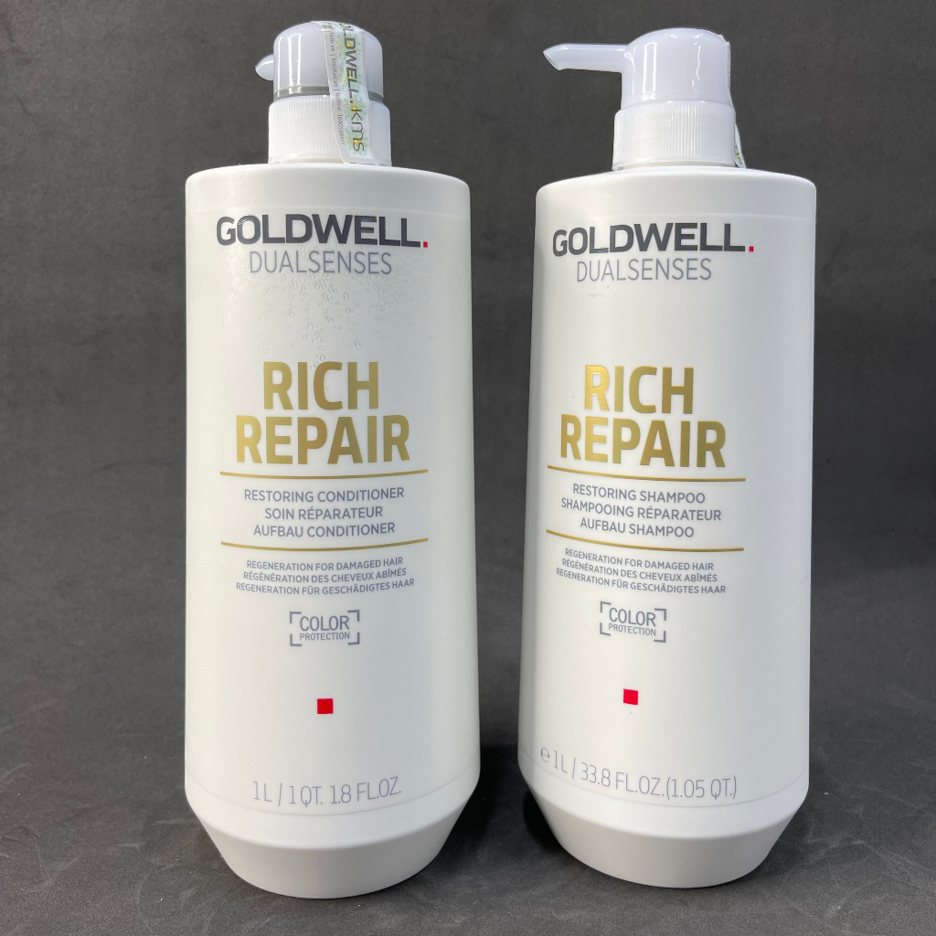 Dầu gội xả GOLDWELL dưỡng ẩm phục hồi tóc 1000ml Tóc Đợi Cosmetic