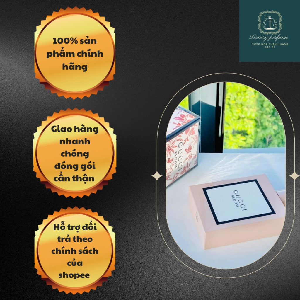 Nước hoa nữ | 10ml Gucci Bloom EDP - Chính Hãng - Quyến rũ, Sang trọng, Quý phái | Luxury Perfume