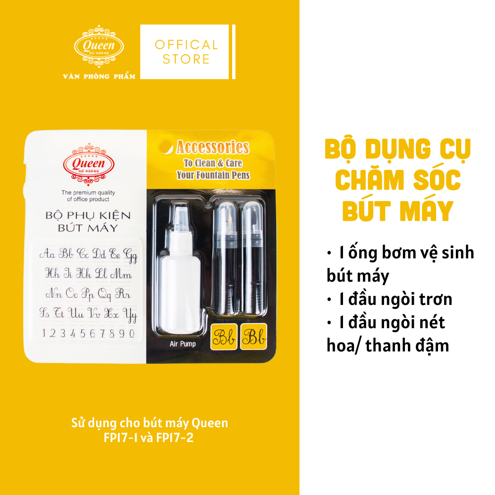 Bộ phụ kiện vệ sinh và ngòi thay bút máy Queen  FPA-01