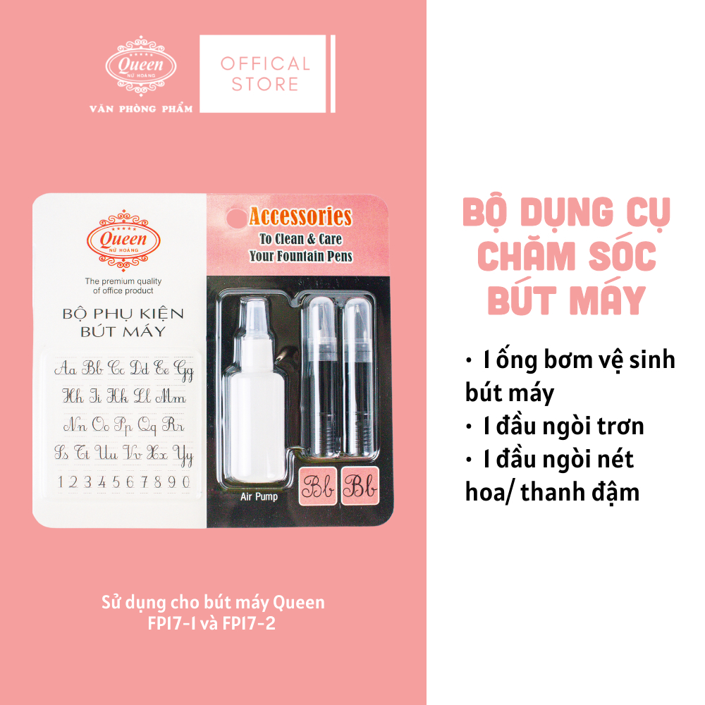 Bộ phụ kiện vệ sinh và ngòi thay bút máy Queen  FPA-01