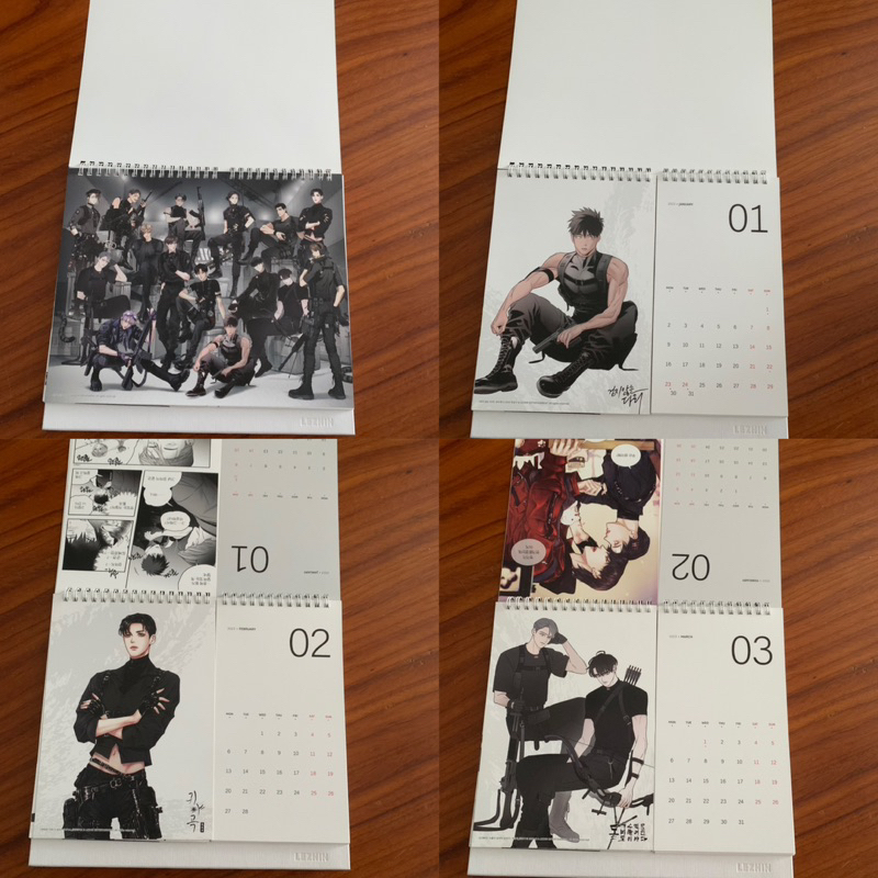 Lẻ set Lịch Hắc Thố Lezhin 2023 Manhwa BL