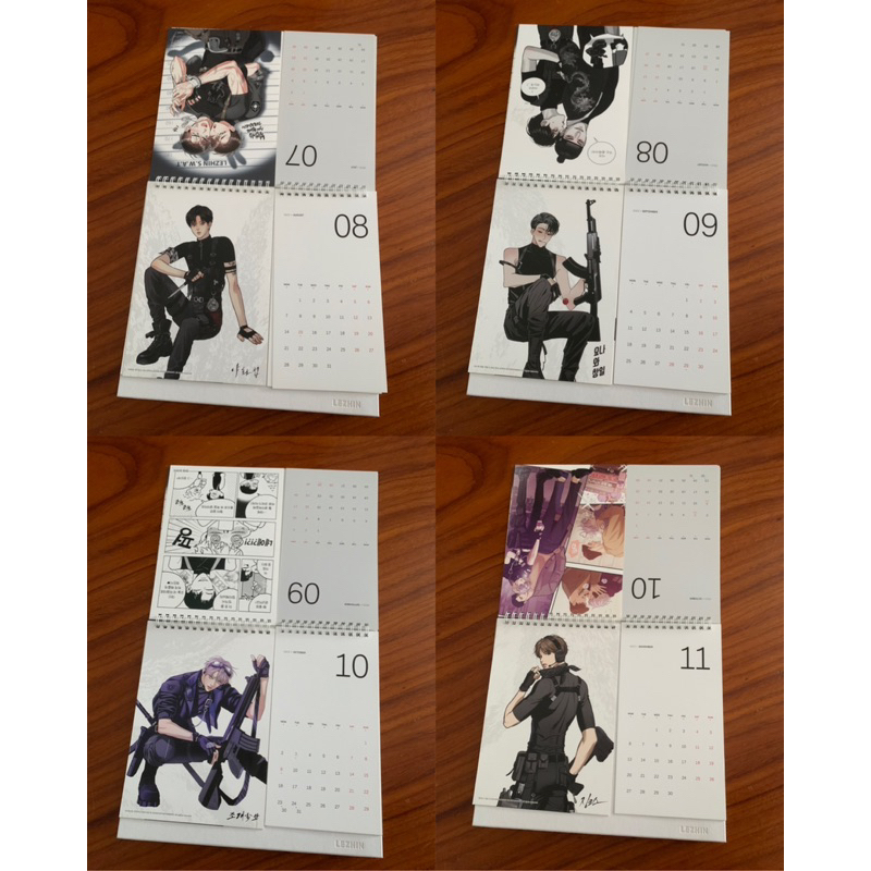 Lẻ set Lịch Hắc Thố Lezhin 2023 Manhwa BL