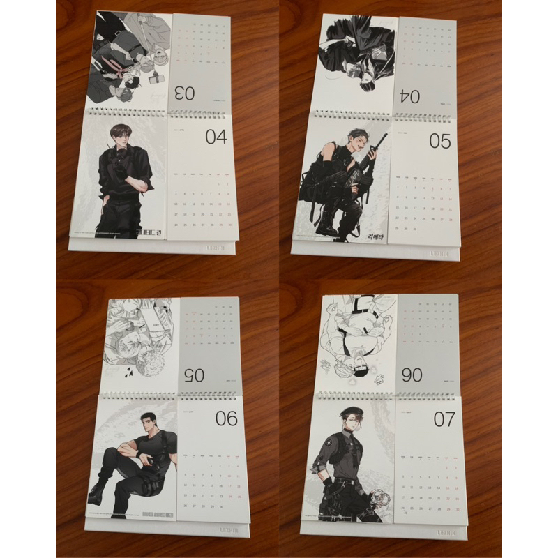 Lẻ set Lịch Hắc Thố Lezhin 2023 Manhwa BL