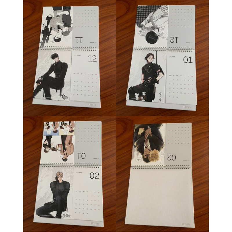 Lẻ set Lịch Hắc Thố Lezhin 2023 Manhwa BL