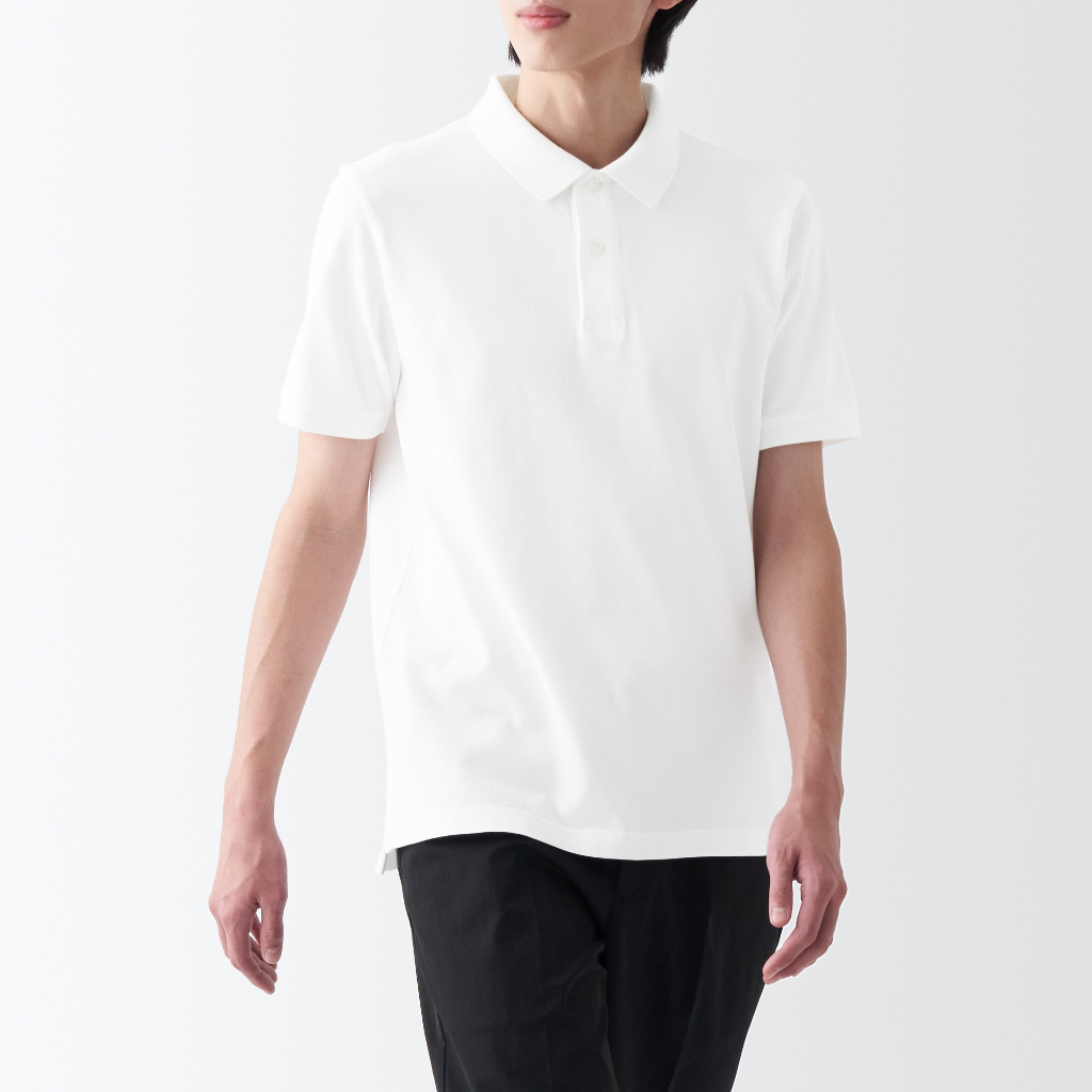 MUJI ÁO POLO VẢI PIQUE WASHED NAM