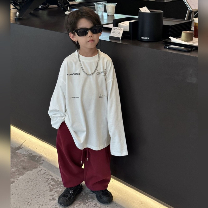 Áo thun dài tay bé trai SHA A358 size 90-140, quần áo trẻ em thu đông cao cấp