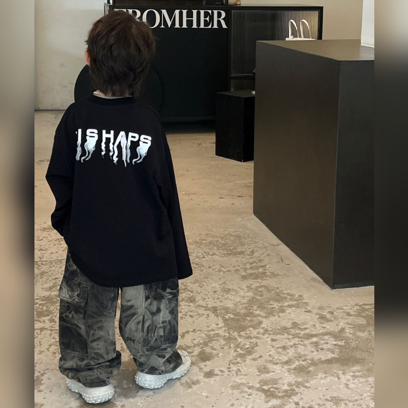 Áo thun dài tay bé trai SHA A358 size 90-140, quần áo trẻ em thu đông cao cấp