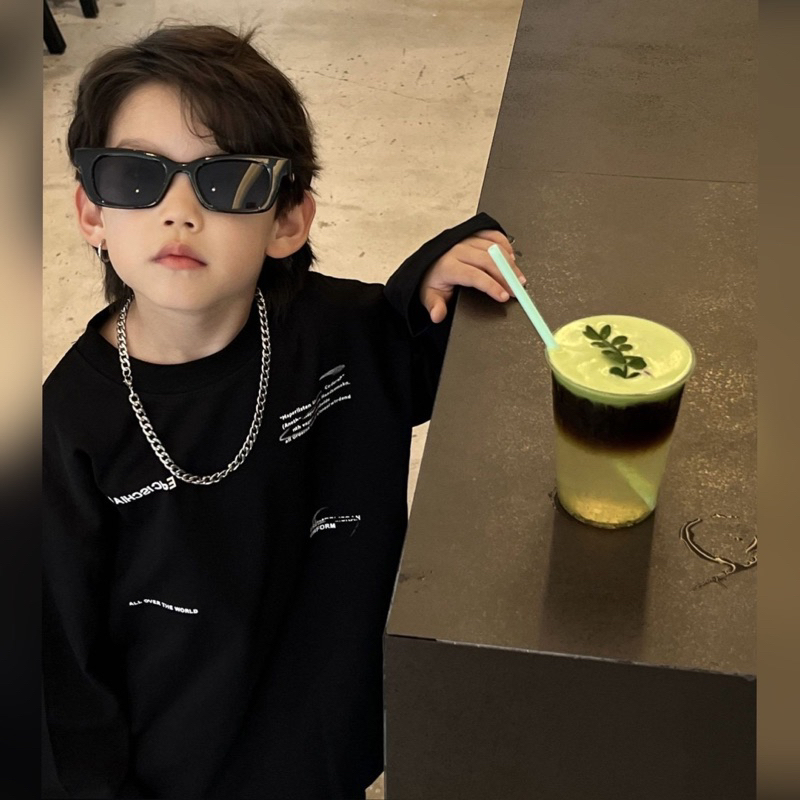 Áo thun dài tay bé trai SHA A358 size 90-140, quần áo trẻ em thu đông cao cấp