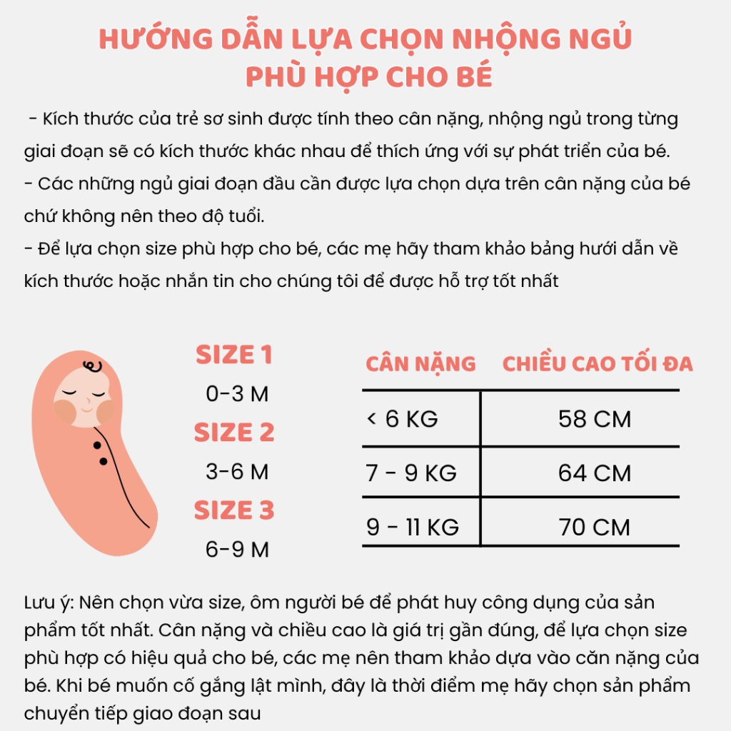 Nhộng Chũn Hở Tay Unbee Cho Bé Sơ Sinh Từ 3-9 Kg Giúp Bé Ngủ Ngon Sâu Giấc