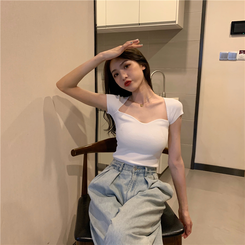 Áo cup ngực FORLYVN tay ngắn ôm body quyến rũ cho nữ FG125