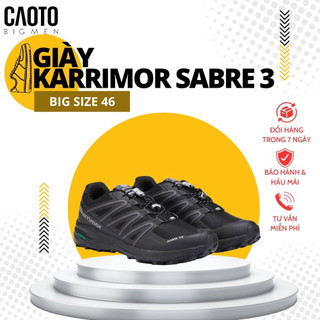 Giày chạy bộ karrimor sabre 3 wtx trail màu đen size lớn - giày thể thao nam size lớn 45 46 47 48
