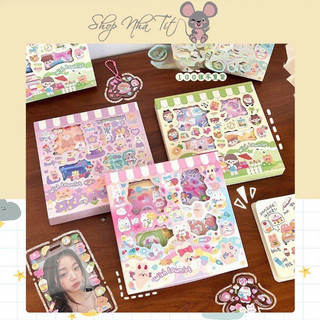 💥BỘ 1000 STICKER TELADO CÔ GÁI VÀ BÉ THỎ 🐰🐰🐰
