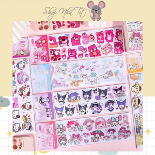 🌸Sticker cute chủ đề gấu dâu, kuromi, melody, gấu tai dài dễ thương🌸