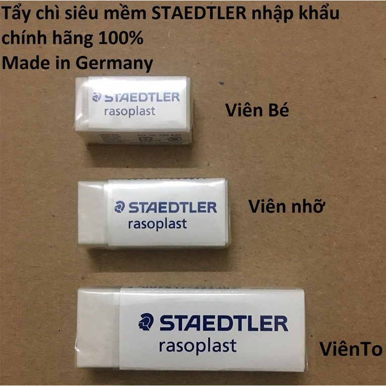 Tẩy Staedtler 526B20 / 526B30 / 526B40 - Gôm tẩy Đức 526 siêu sạch