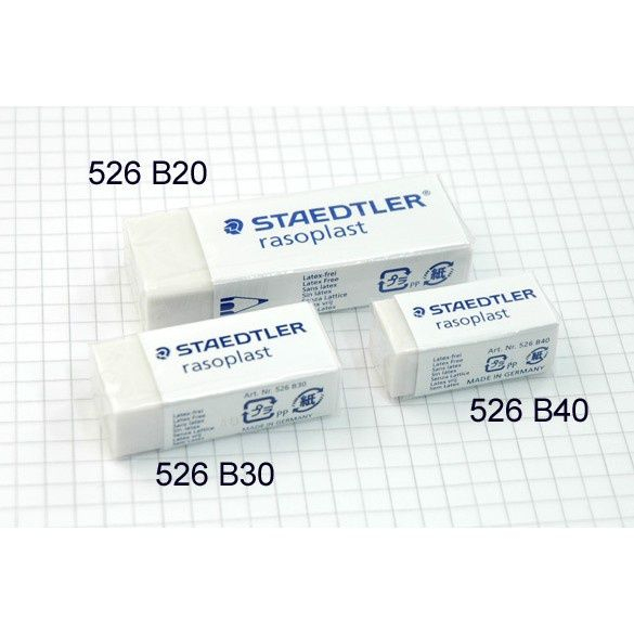 Tẩy Staedtler 526B20 / 526B30 / 526B40 - Gôm tẩy Đức 526 siêu sạch