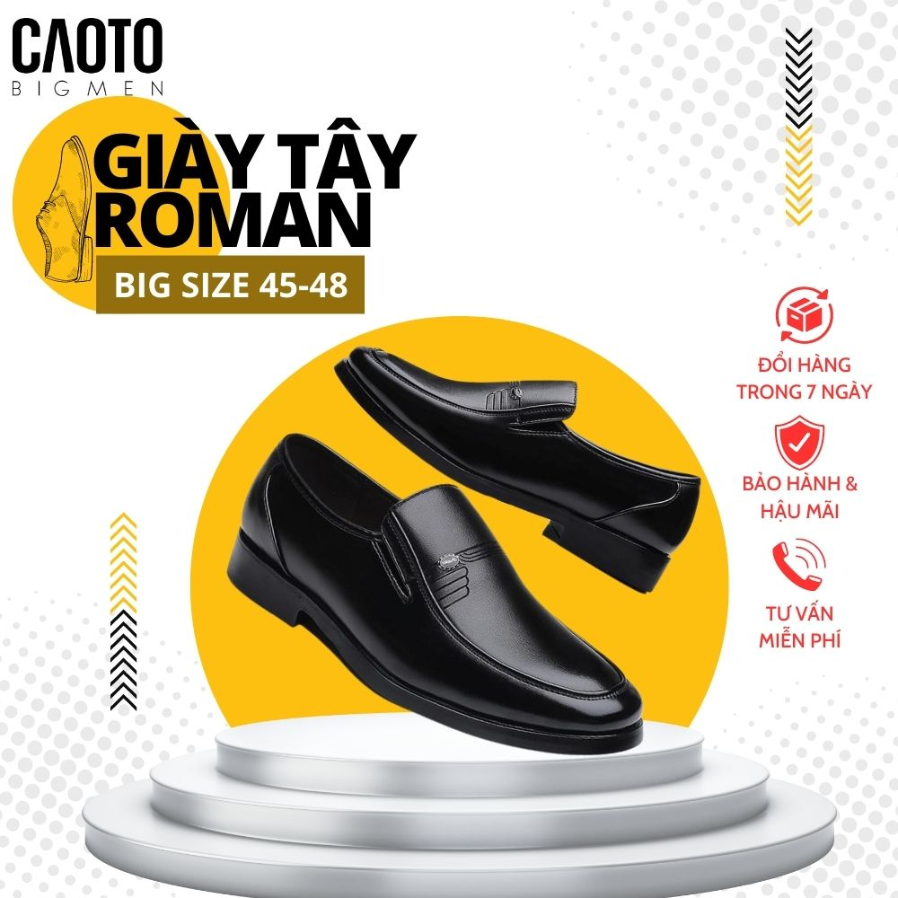 Giày Xỏ Nam Roman Da Công Sở Size Lớn - Giày Xỏ Nam Size Lớn 45 46 47 48