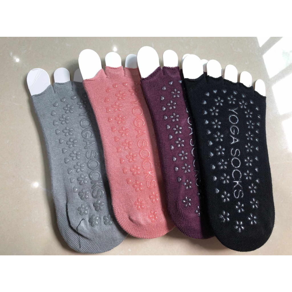 Tất tập Yoga, Aerobic, múa chống trơn trượt thấm mồ hôi gắn hạt silicon cao cấp