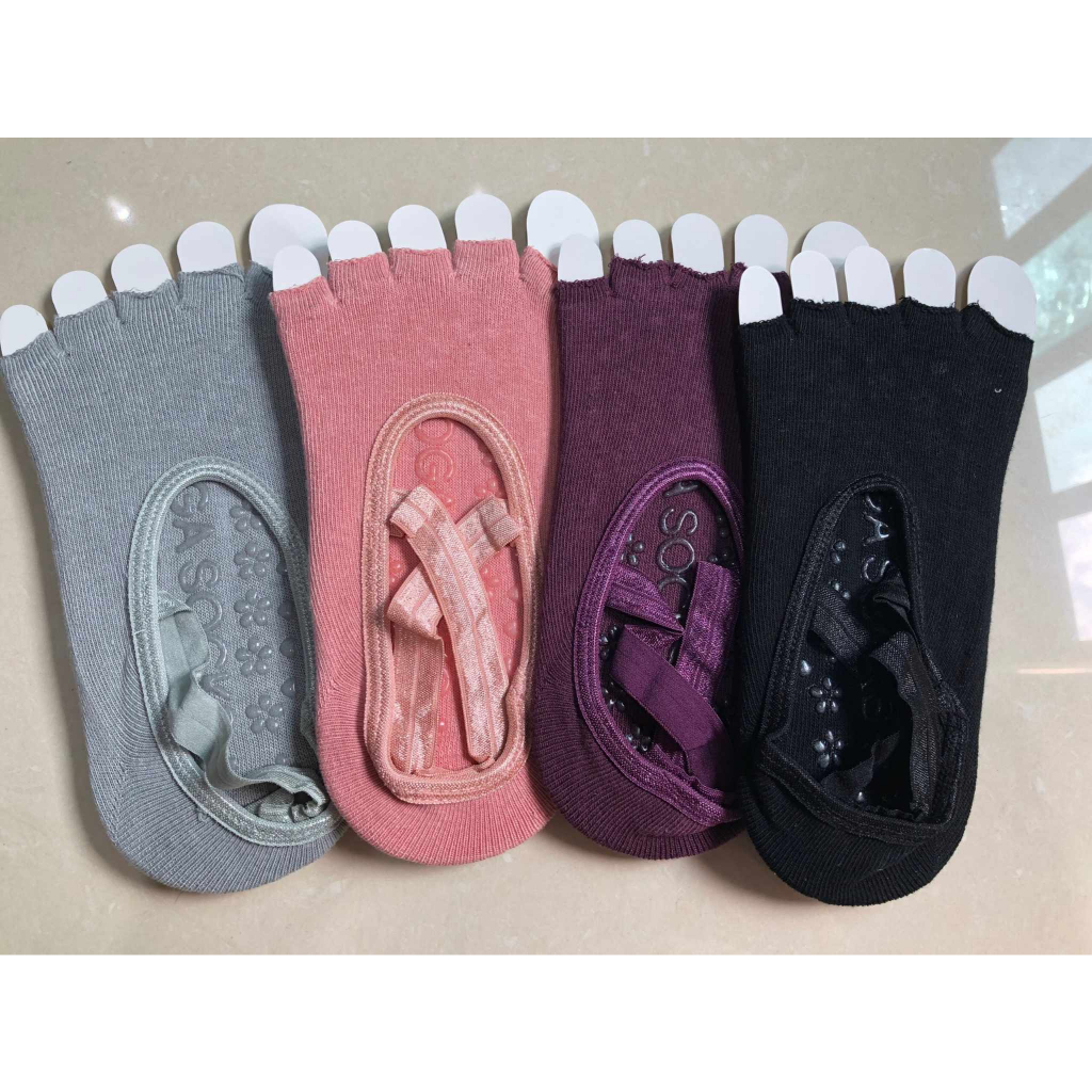 Tất tập Yoga, Aerobic, múa chống trơn trượt thấm mồ hôi gắn hạt silicon cao cấp