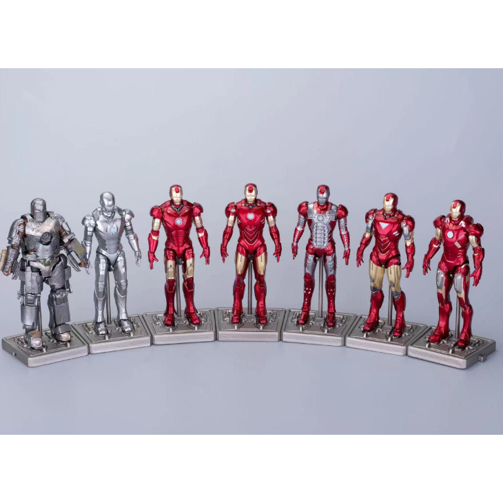 Mô hình iron Man mini đủ bộ sưu tập 7 Mark siêu nét chính hãng Disney hàng có sẵn - Tỉ lệ 1:12