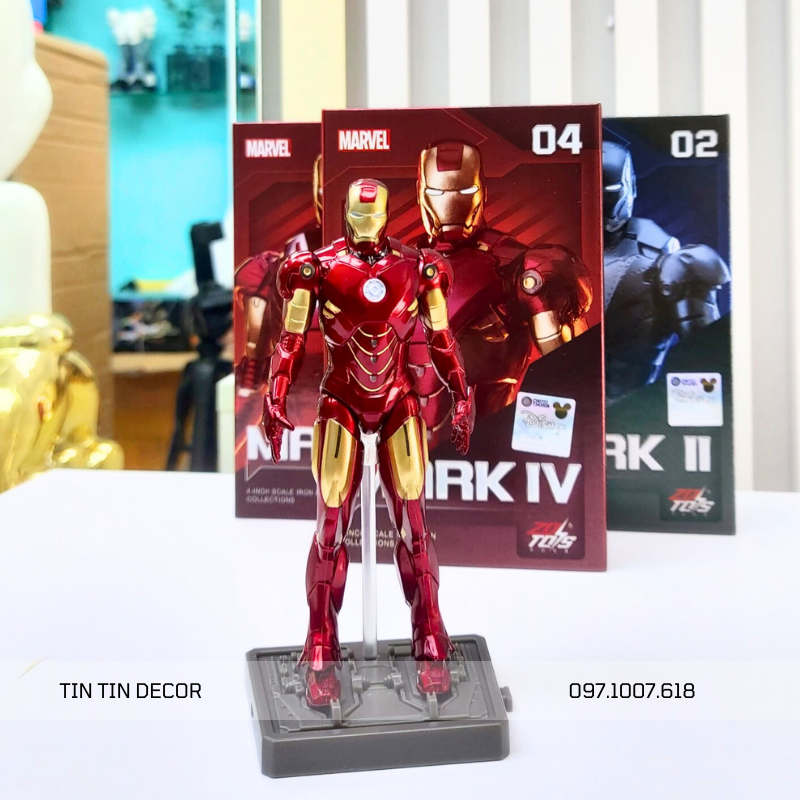 Mô hình iron Man mini đủ bộ sưu tập 7 Mark siêu nét chính hãng Disney hàng có sẵn - Tỉ lệ 1:12