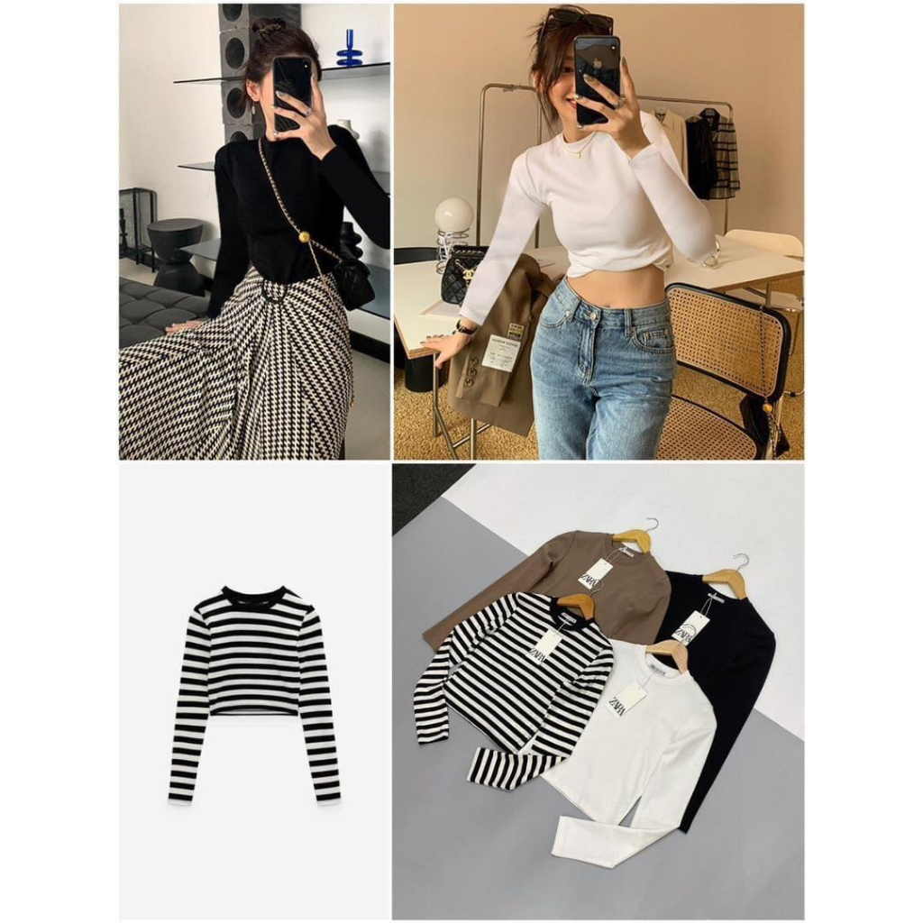 Áo cotton ZR croptop nữ