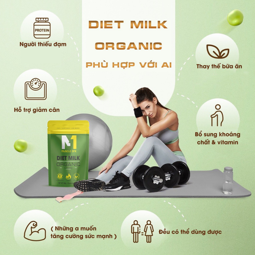 Sữa Giảm Cân - Đốt Mỡ - Thay Thế Bữa Ăn Hoàn Chỉnh Diet Milk Organic