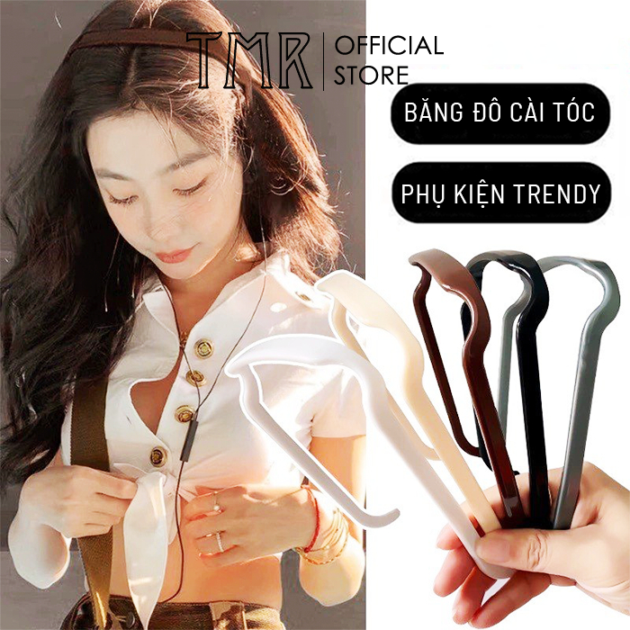 Băng Đô Cài Tóc TMR hình kính mắt phụ kiện vuông vô hình