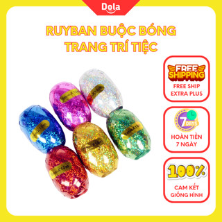 Cuộn dây ruy băng kim tuyến trang trí bong bóng dài 10 mét