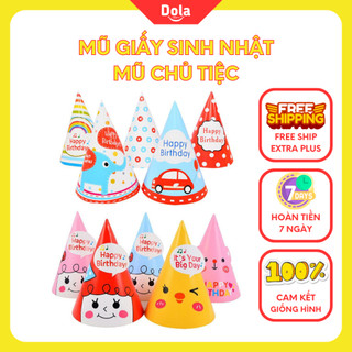 Mũ sinh nhật, mũ chủ tiệc in hình dễ thương