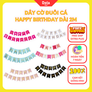 Dây chữ HAPPY BIRTHDAY trang trí sinh nhật dài 2m