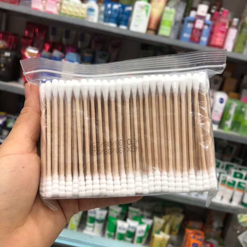 Tăm Bông Kháng Khuẩn Trẻ Em Que Giấy Rose, Hộp 160 Que