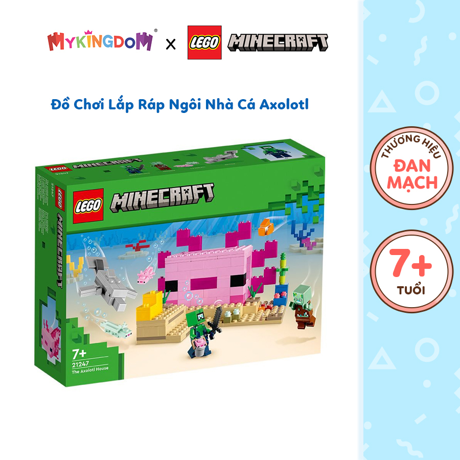 Đồ Chơi Đồ Chơi Lắp Ráp Ngôi Nhà Cá Axolotl Lego Minecraft 21247 LEGO MINECRAFT 21247