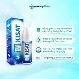 Combo 3 Xịt mũi nước biển sâu XISAT hằng ngày 75ml vệ sinh mũi, giảm sổ mũi, ngạt mũi và viêm xoang