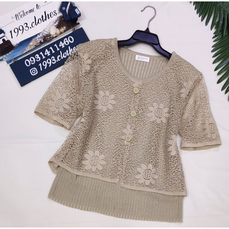 🌿Áo mongtoghi phối ren "VIRIDIAN" - 2hand, si tuyển JAPAN🌿New Tag