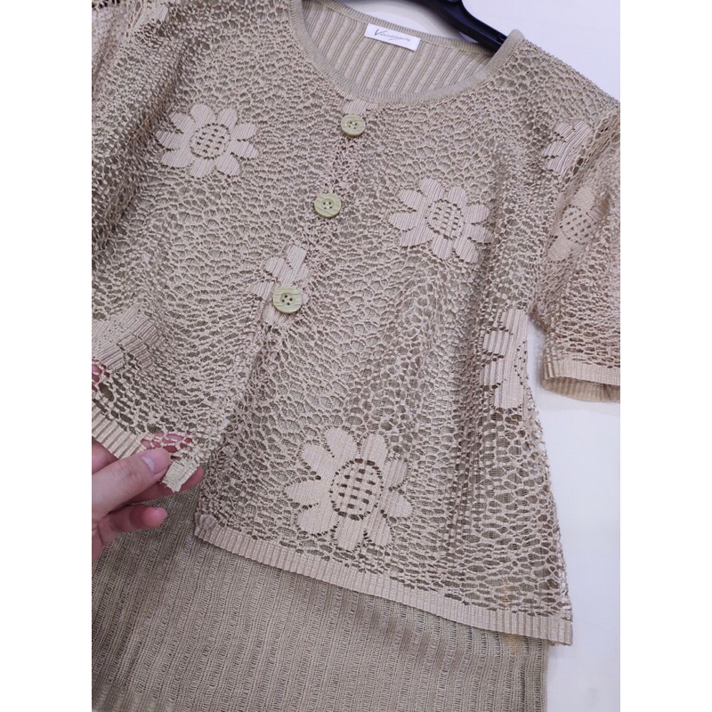 🌿Áo mongtoghi phối ren "VIRIDIAN" - 2hand, si tuyển JAPAN🌿New Tag