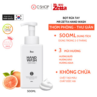 Nước Rửa Tay Giúp Sạch Khuẩn, Bảo Vệ Vượt Trội 99.9% Vi Khuẩn Và Làm Mềm Da Tay Mr Zetta Hand Wash 500ml