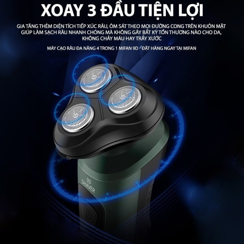 Máy Cạo Râu 9D Shaver 4in1, Máy Cạo Râu Nam Chính Hãng Đa Năng 4 Trong 1, Máy Cạo Râu Mini Đa Năng Cạo Râu