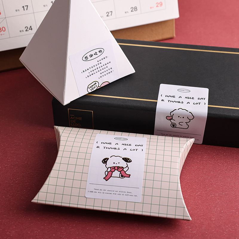 Tem niêm phong gói hàng, nhãn dán thank you, tem cảm ơn thiết kế dễ thương