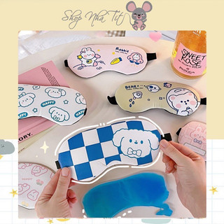 🌸Bịt mắt ngủ che mắt ngủ có gel màu sắc dễ thương🌸