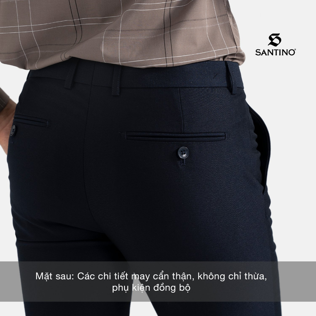 Quần Âu Nam Dáng Trẻ Hàn Quốc Cao Cấp Slim Fit Santino, Co Giãn Thoải Mái, Không Bai Xù, Mất Màu Khi Giặt Q108