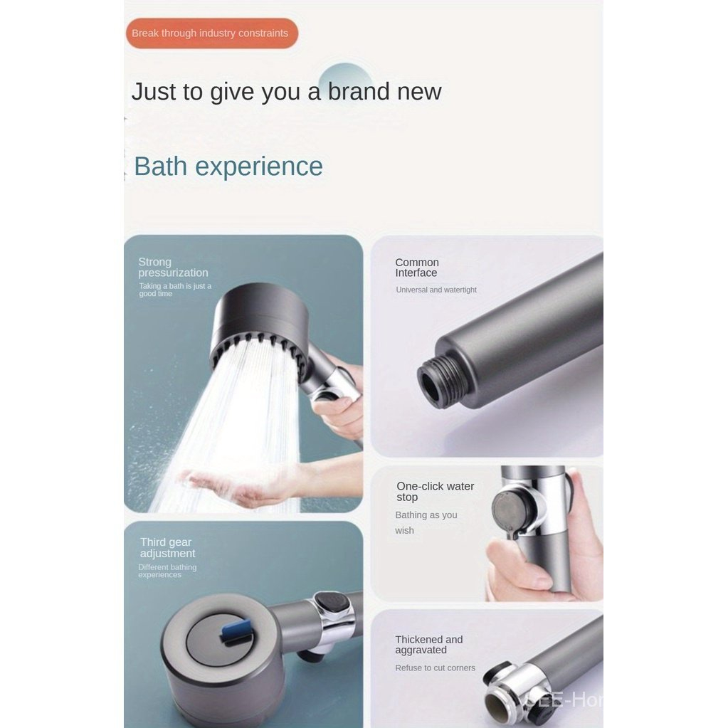 Vòi hoa sen tăng áp cao cấp, massage, 3 chế độ giúp trải nghiệm tắm của bạn thật sự thư giãn, bảo hành 1 năm