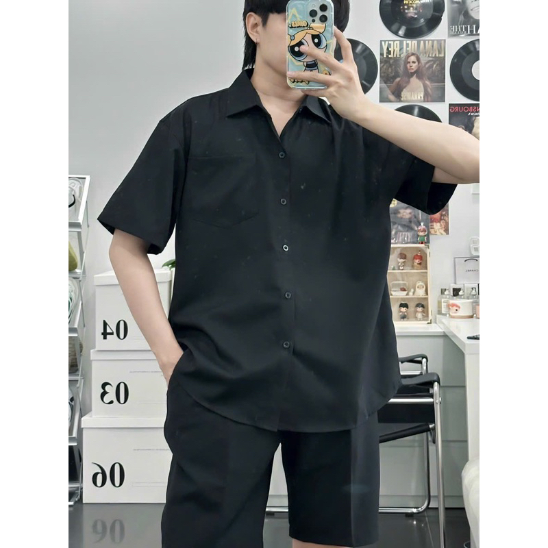 Sơ mi trắng tay ngắn 1 túi