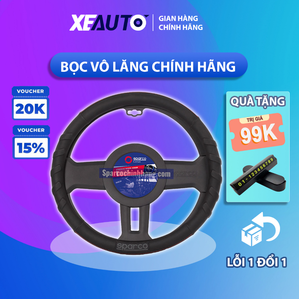 Bọc Vô Lăng – Bọc Vô Lăng Sparco Chính Hãng Italia Vừa Tất Cả Xe 4 Chỗ Đến 7 Chỗ, Các Loại Xe Con