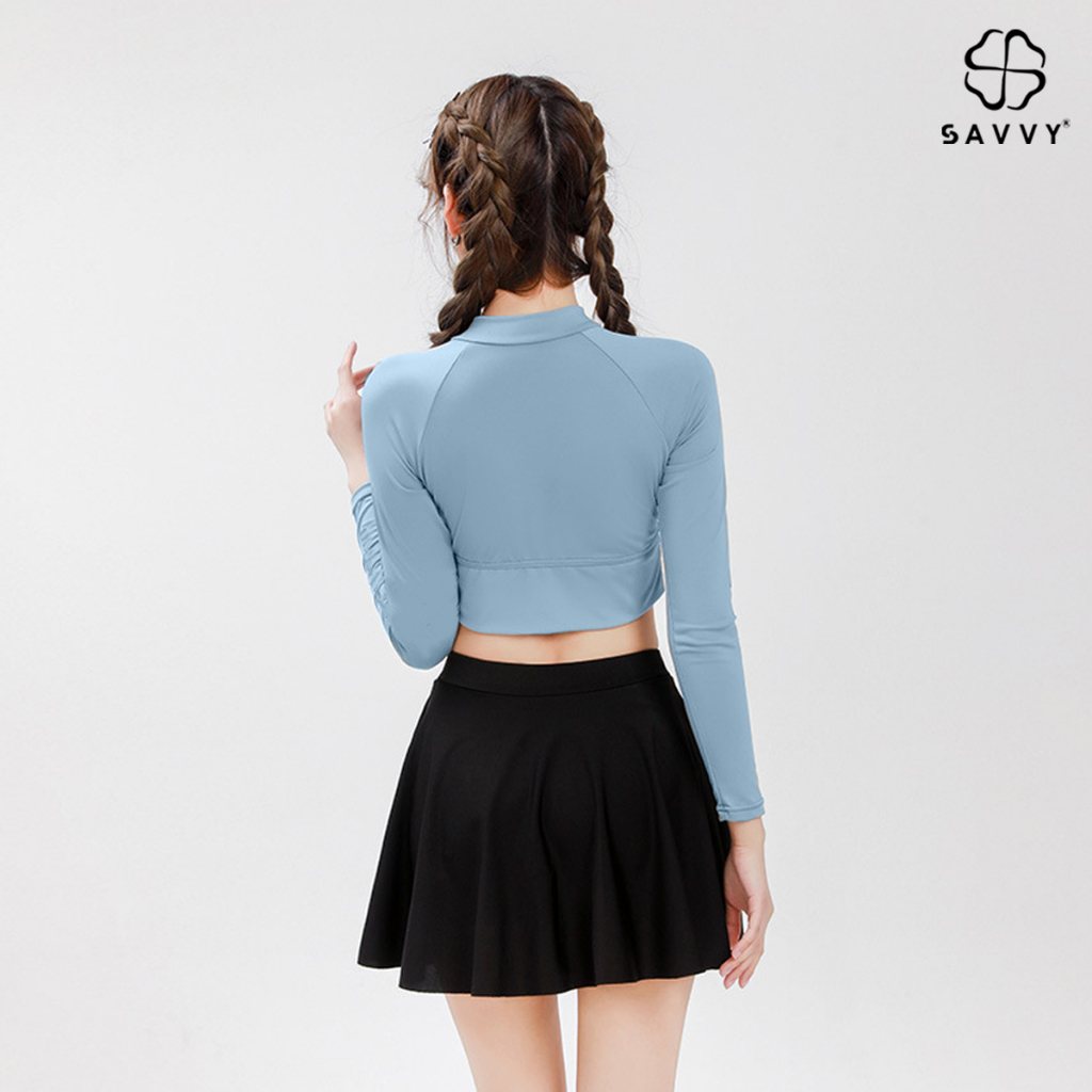 Đồ Bơi Nữ Kín Đáo 2 Mảnh Tay Dài SAVVY SV2MXN Cao Cấp Bộ Đồ Bơi Tắm Biển Cho Nữ 2 Mảnh Bikini Big size Kín Đáo Dài Tay